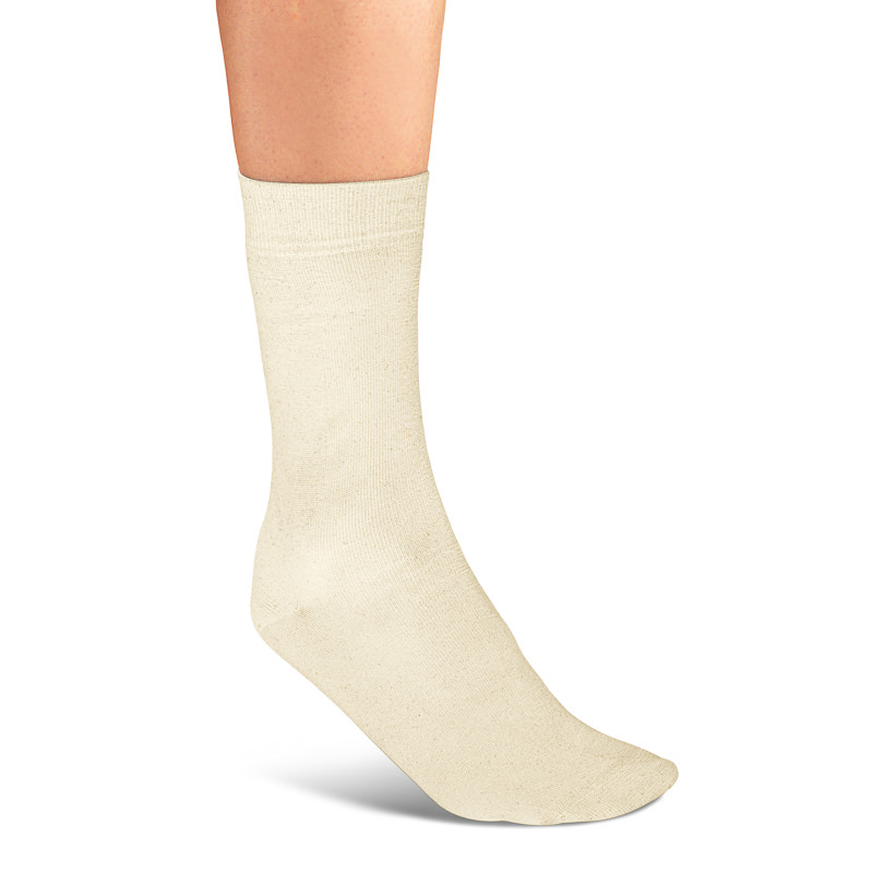 Klassieke zijden sokken beige