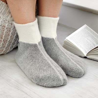 Angora voetenwarmers